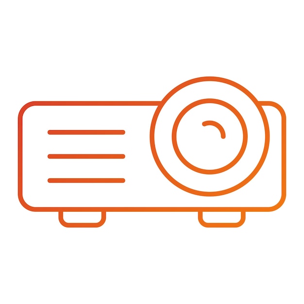 Estilo del icono del proyector de diseño vectorial
