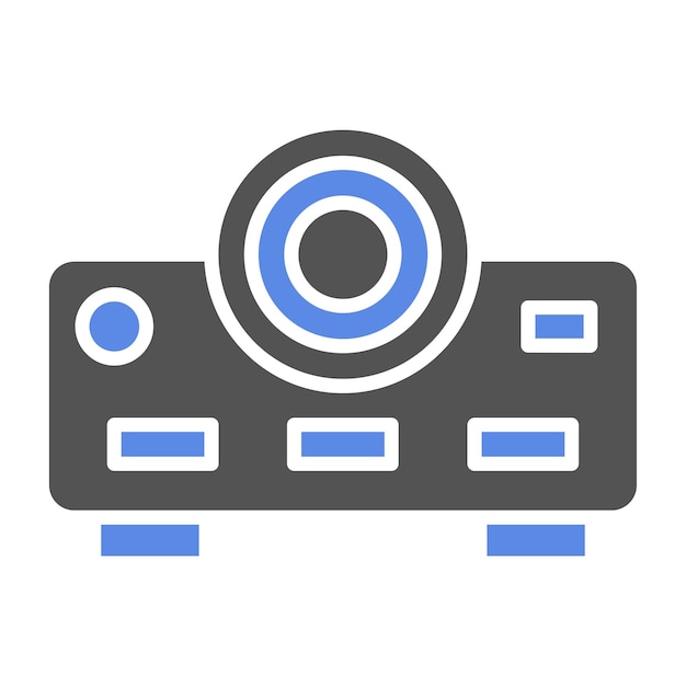 Estilo del icono del proyector de diseño vectorial