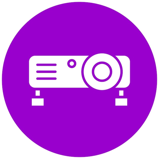 Estilo del icono del proyector de diseño vectorial