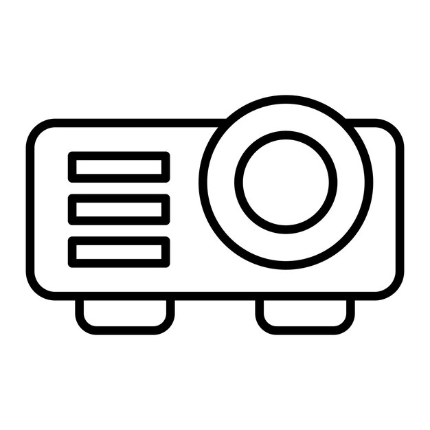 Estilo del icono del proyector de diseño vectorial