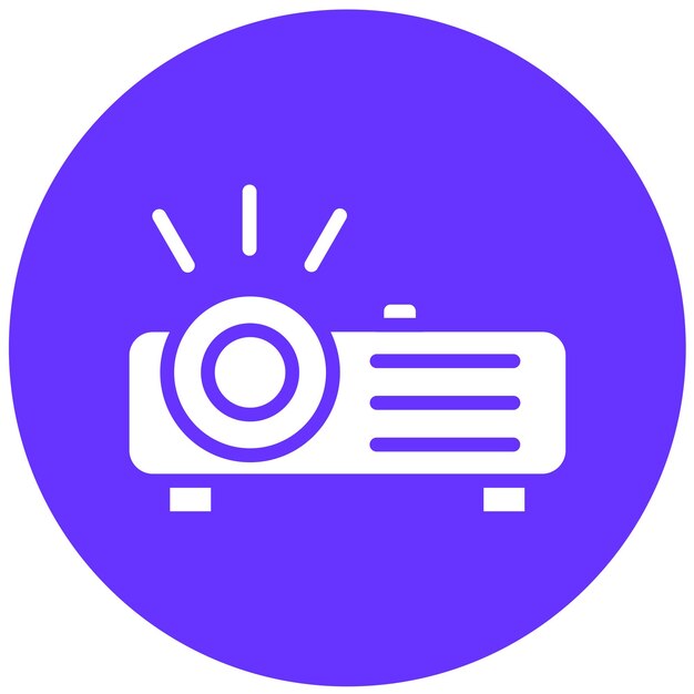 Estilo del icono del proyector de diseño vectorial