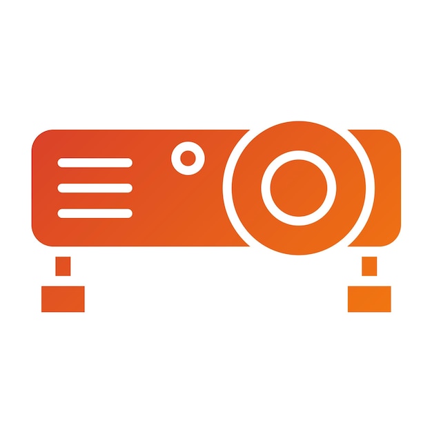 Estilo del icono del proyector de diseño vectorial