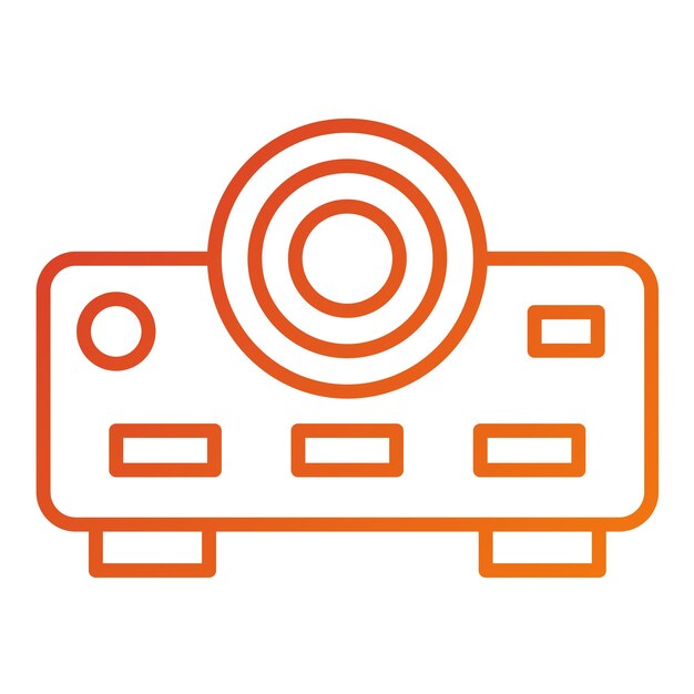 Estilo del icono del proyector de diseño vectorial