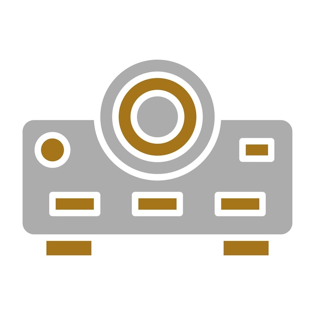 Estilo del icono del proyector de diseño vectorial