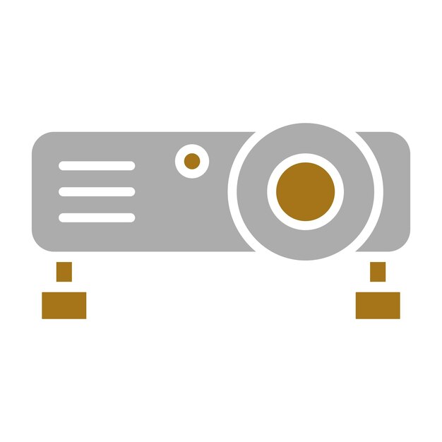 Estilo del icono del proyector de diseño vectorial