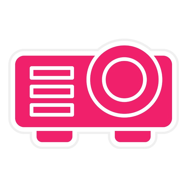 Estilo del icono del proyector de diseño vectorial