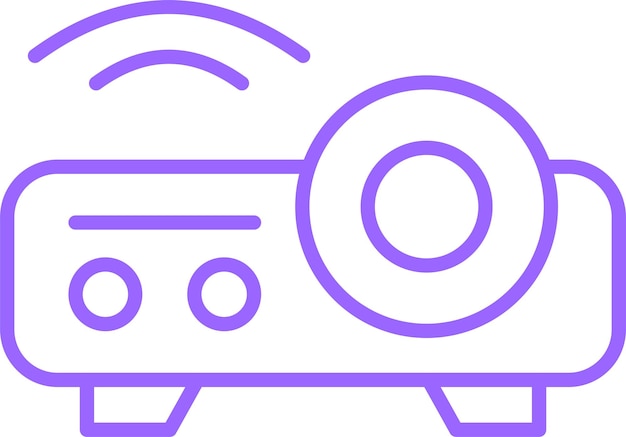 Estilo del icono del proyector de diseño vectorial