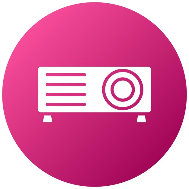 Estilo del icono del proyector de diseño vectorial