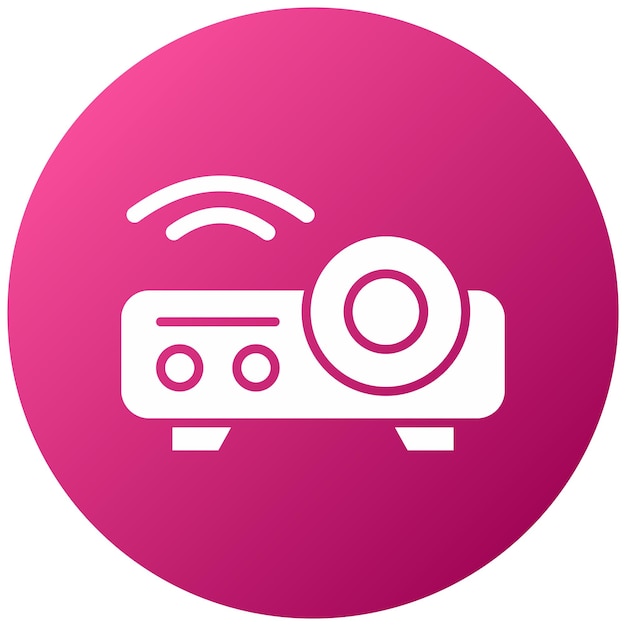 Estilo del icono del proyector de diseño vectorial