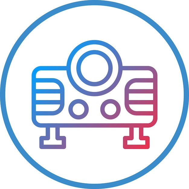 Estilo del icono del proyector de video