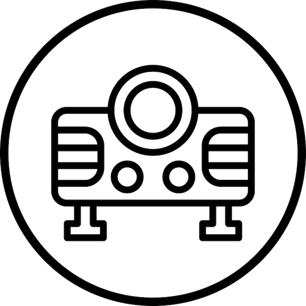 Estilo del icono del proyector de video
