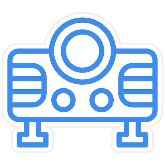 Estilo del icono del proyector de video