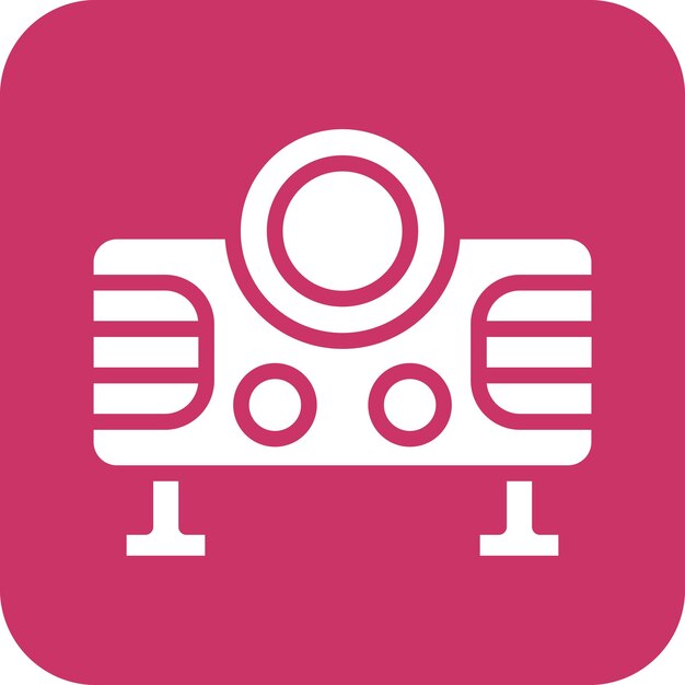 Estilo del icono del proyector de video