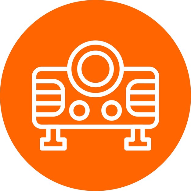 Estilo del icono del proyector de video