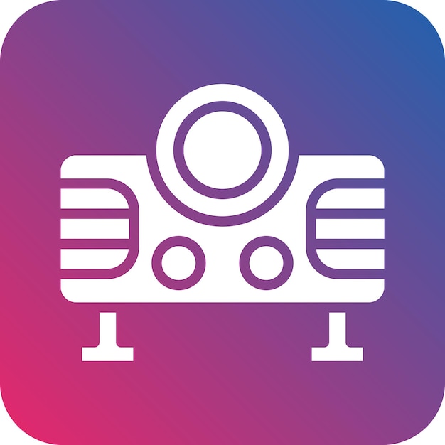 Estilo del icono del proyector de video