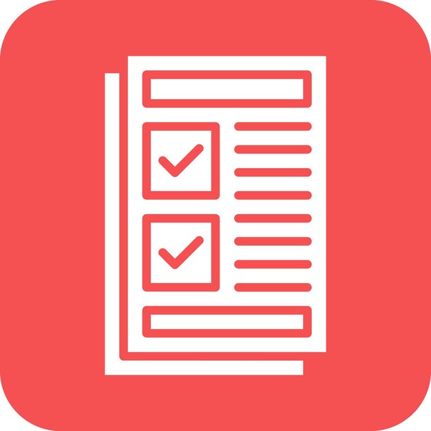 Estilo del icono de prueba de diseño vectorial