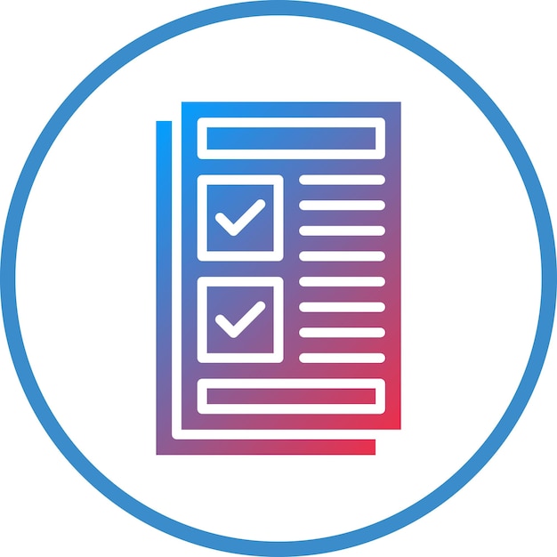 Estilo del icono de prueba de diseño vectorial
