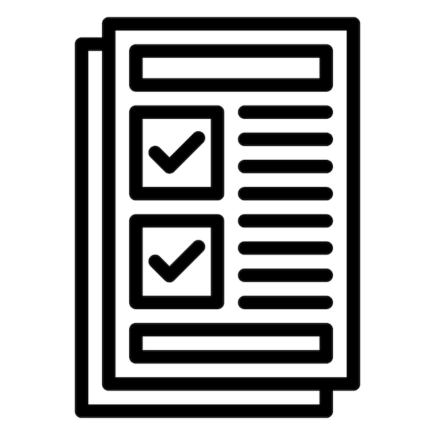 Estilo del icono de prueba de diseño vectorial