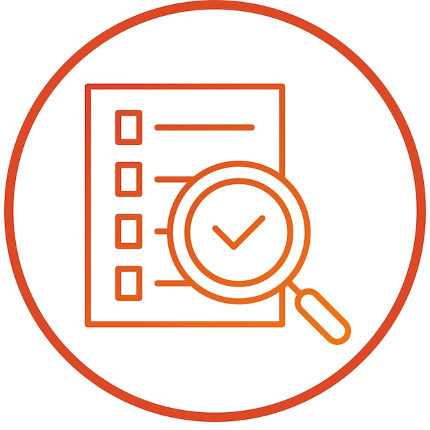 Estilo de icono de prueba de diseño vectorial