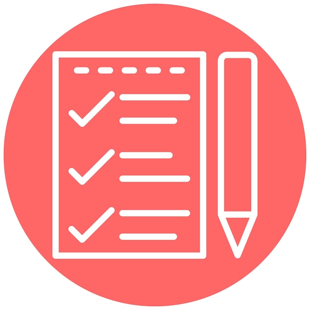 Estilo de icono de prueba de diseño vectorial