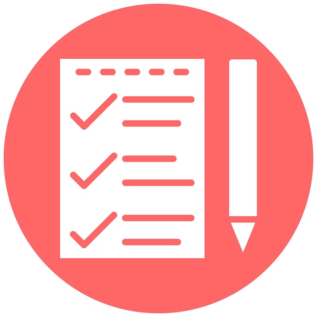 Estilo de icono de prueba de diseño vectorial