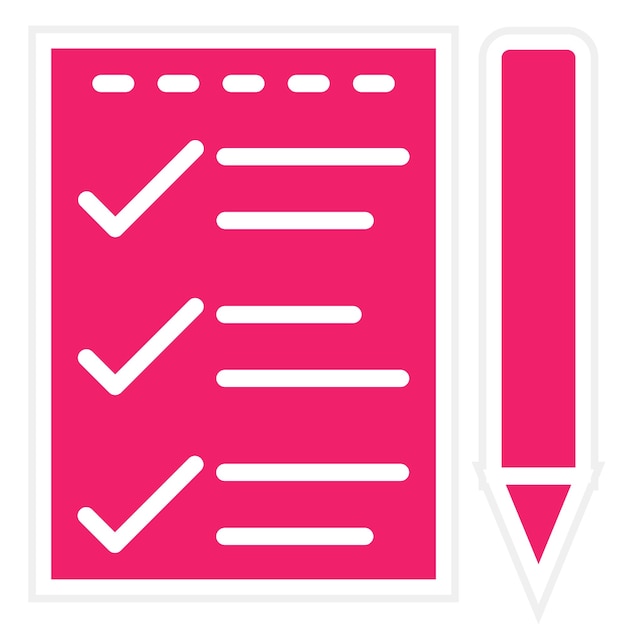 Estilo de icono de prueba de diseño vectorial