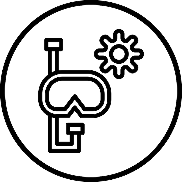 Estilo del icono de prueba de engranajes de diseño vectorial