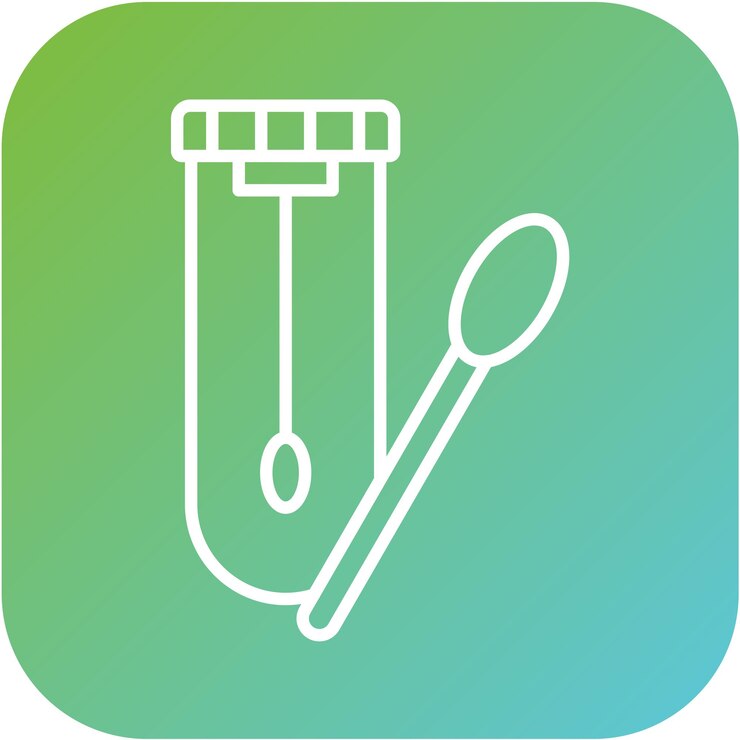 Vector estilo del icono de la prueba de frotis de diseño vectorial