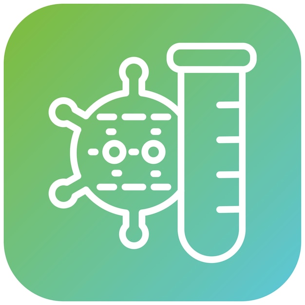 Estilo del icono de prueba de virus de diseño vectorial