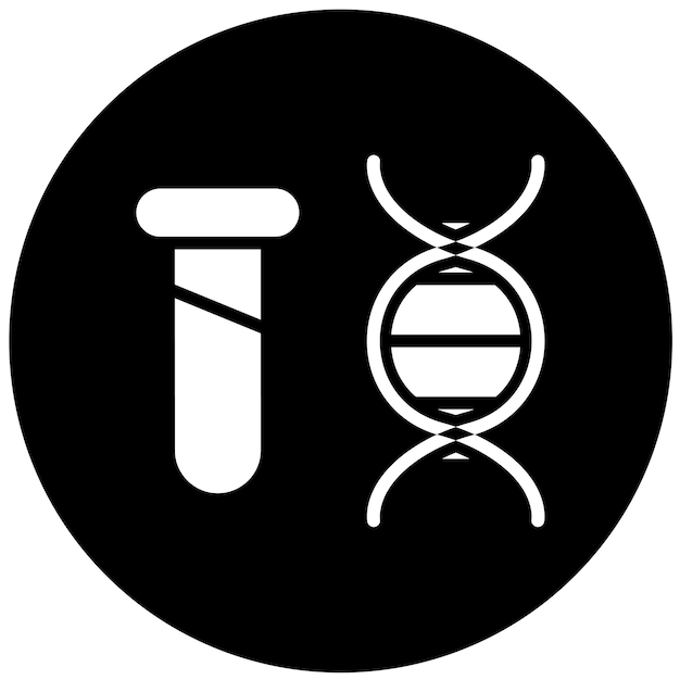 Estilo del icono de pruebas genéticas de diseño vectorial
