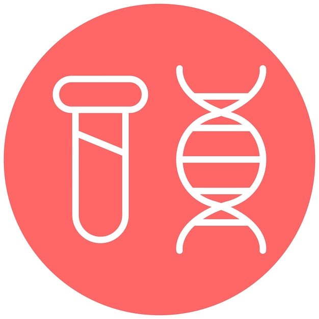 Estilo del icono de pruebas genéticas de diseño vectorial