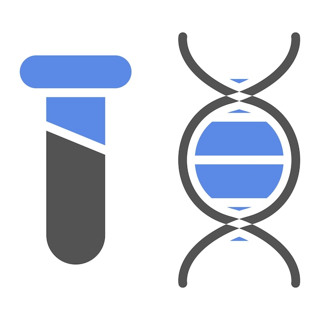 Estilo del icono de pruebas genéticas de diseño vectorial