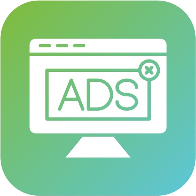 Estilo de icono de publicidad nativo de diseño vectorial