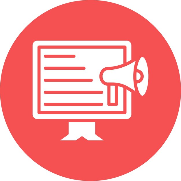 Estilo de icono de publicidad programático de diseño vectorial