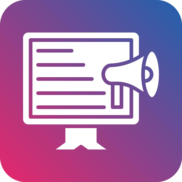 Estilo de icono de publicidad programático de diseño vectorial