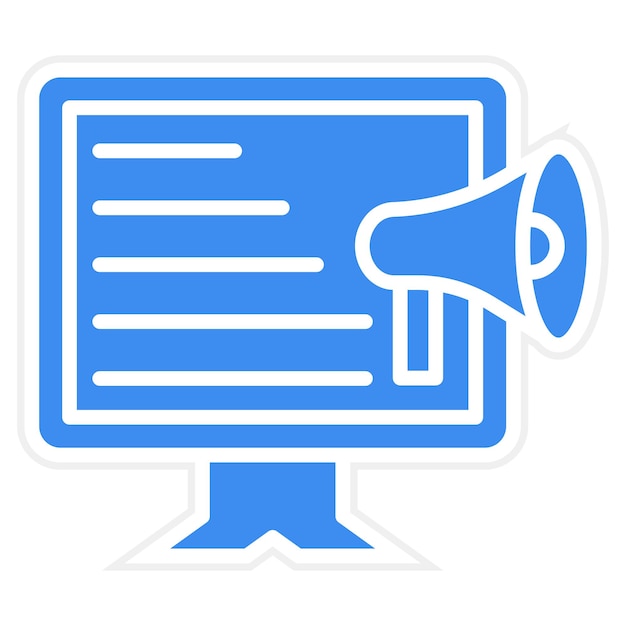 Estilo de icono de publicidad programático de diseño vectorial