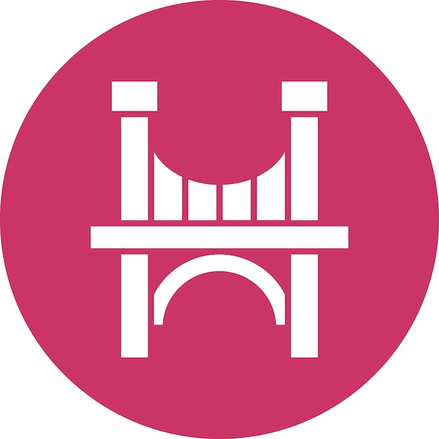Estilo del icono del puente de diseño vectorial