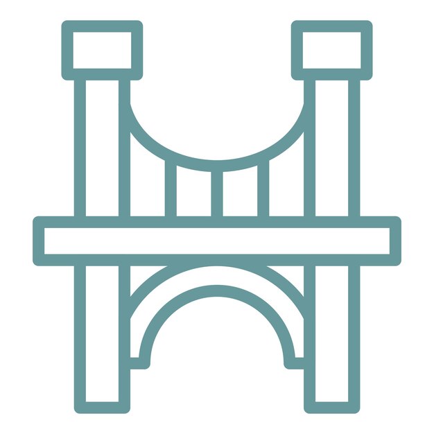 Estilo del icono del puente de diseño vectorial