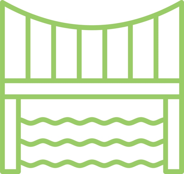 Estilo del icono del puente de diseño vectorial