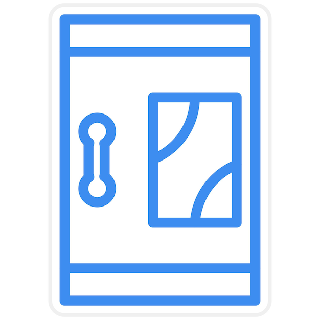 Estilo del icono de la puerta de diseño vectorial