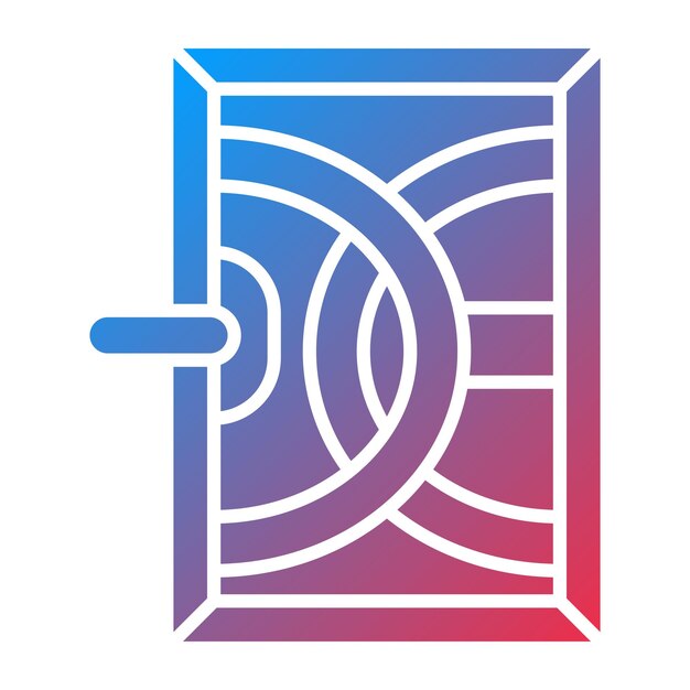 Estilo del icono de la puerta de diseño vectorial