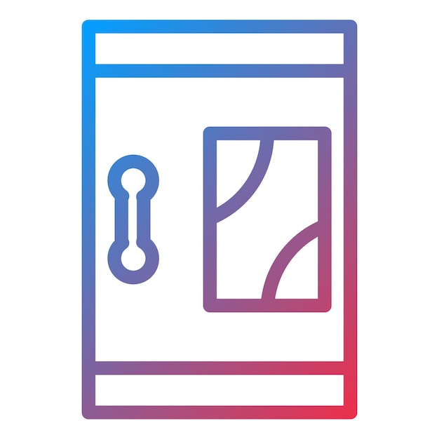 Estilo del icono de la puerta de diseño vectorial