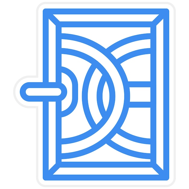 Estilo del icono de la puerta de diseño vectorial