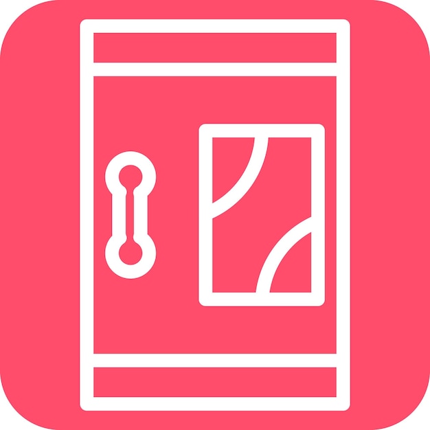 Estilo del icono de la puerta de diseño vectorial