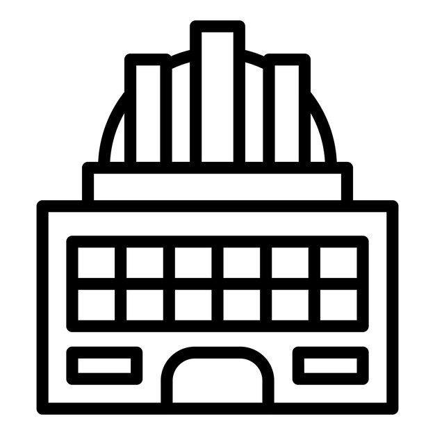 Estilo del icono de la puerta de diseño vectorial