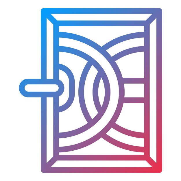 Estilo del icono de la puerta de diseño vectorial
