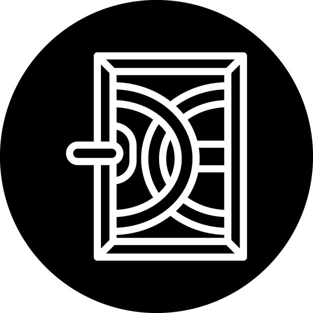 Estilo del icono de la puerta de diseño vectorial
