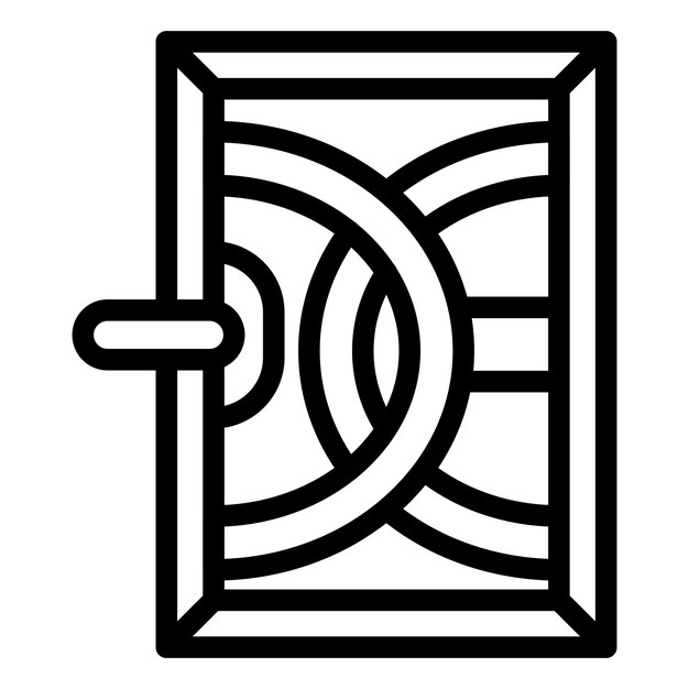 Estilo del icono de la puerta de diseño vectorial