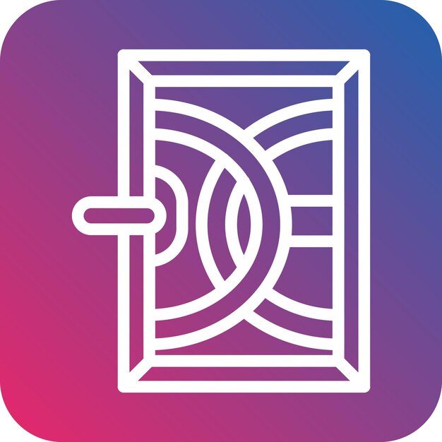 Estilo del icono de la puerta de diseño vectorial
