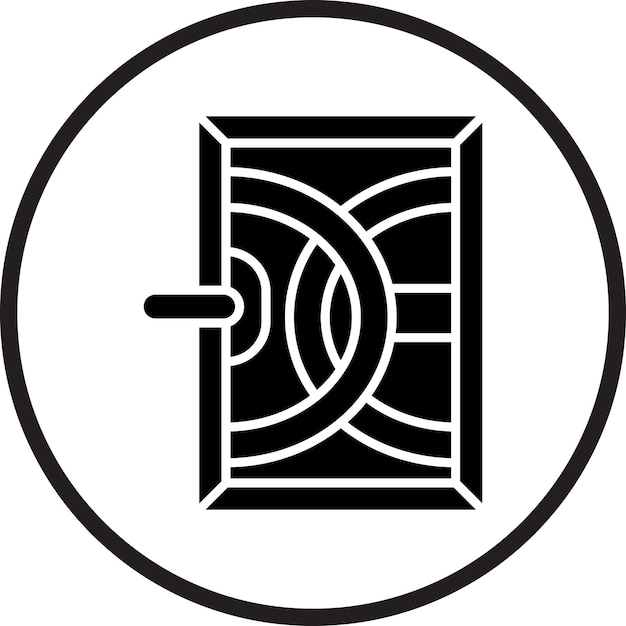 Estilo del icono de la puerta de diseño vectorial